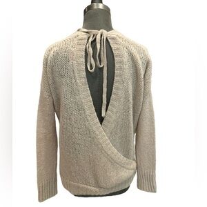 Scandal Mohair Wool Blend Cross Tie Back Sweater M